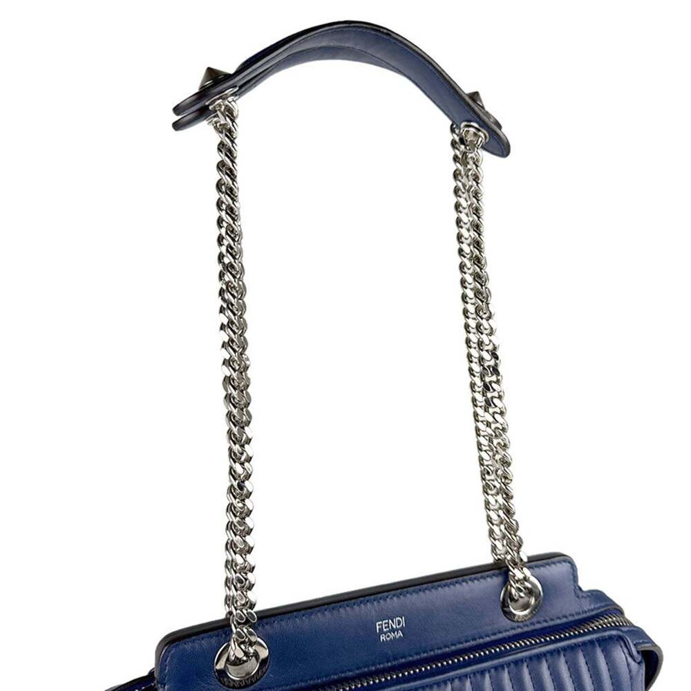FENDI Blue Leather Shoulder Bag - Picture 10 of 12